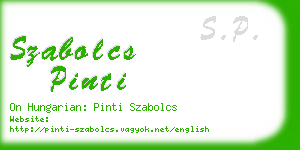 szabolcs pinti business card